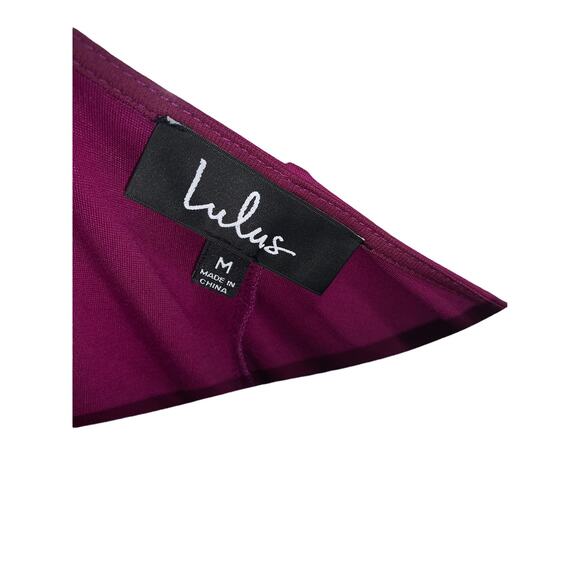 Lulu's Drama Mama Magenta Flounce Bell Sleeve Peplum Blouse M NWT - Picture 5 of 6